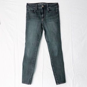 American Eagle Hi-Rise 360 Stretch Dark Jeans